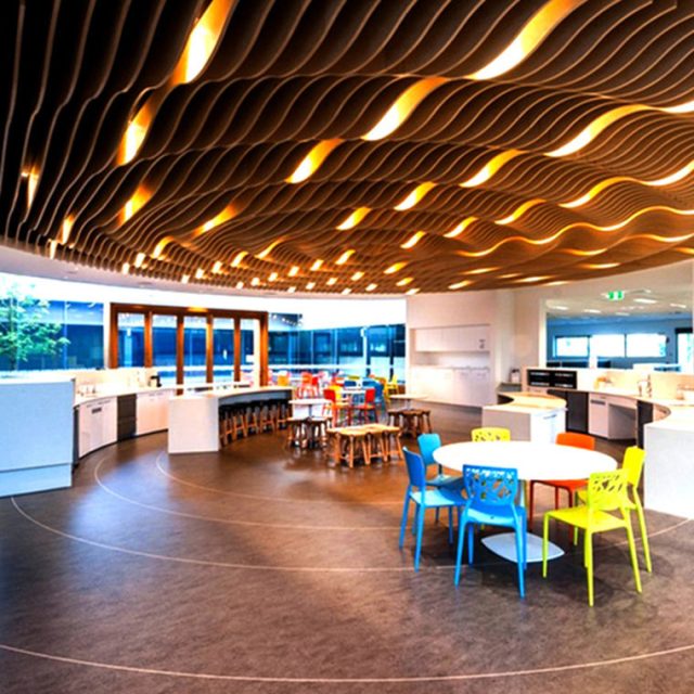 Custom metal ceiling tiles redefining interior design (6)