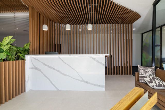 Custom wood ceiling tiles elevate your space with style (5)